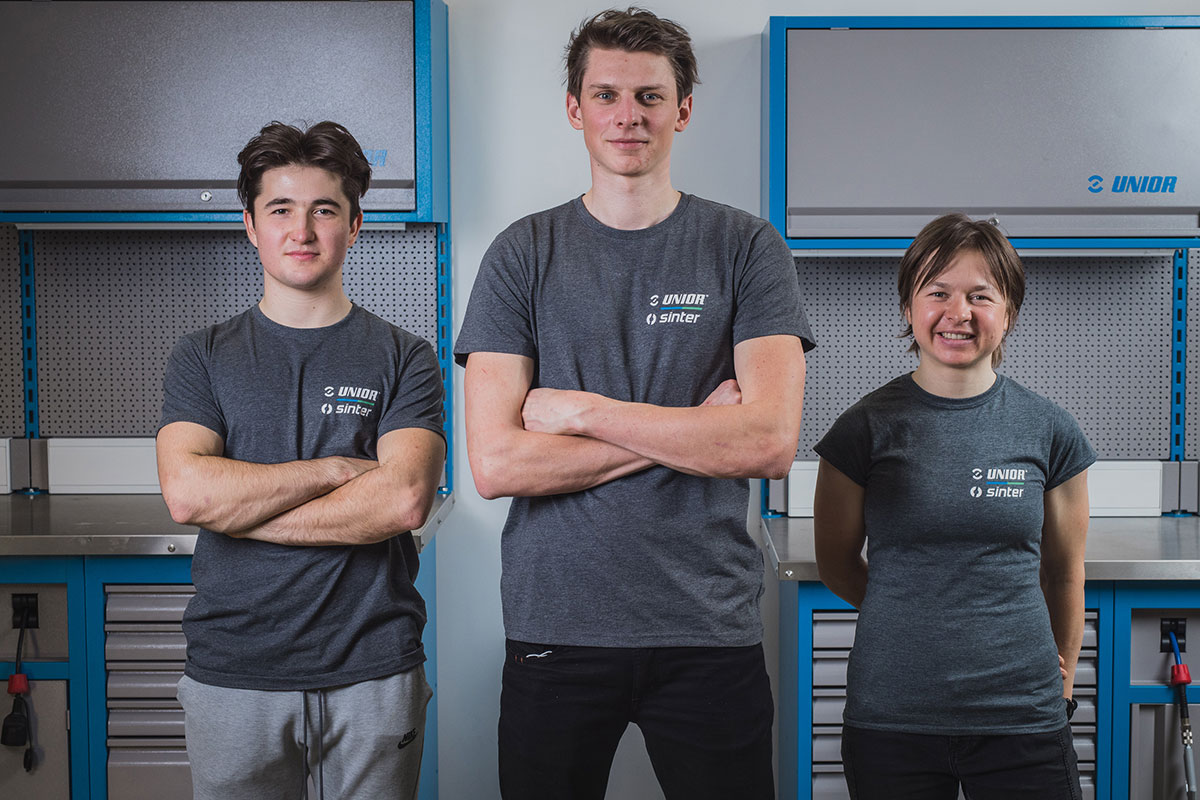 Unior Sinter team, Tanja Žakelj, Jure Žabjek, Žak Gomilšček